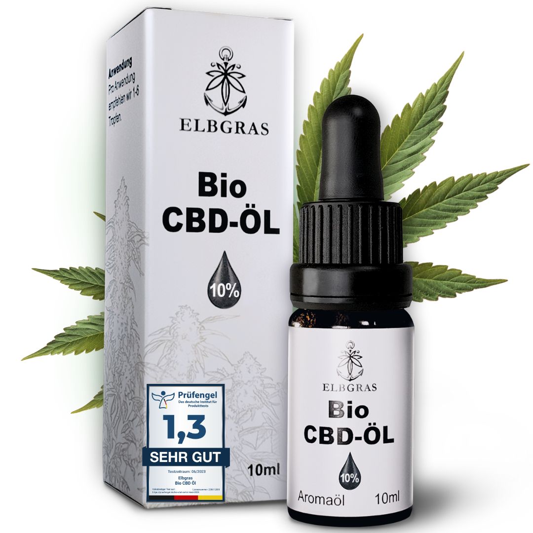 Elbgras Bio CBD Öl 10% - Hanföl in echter Crude-Qualität - CBD-Tropfen - Cannabisöl - Deutsche Marke
