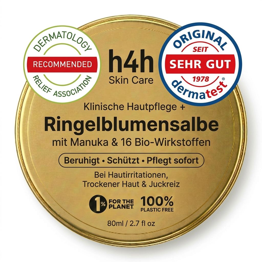 H4H Bio Ringelblumensalbe mit Manuka & Hanf CBD – Neurodermitis Creme für trockene, gereizte Haut