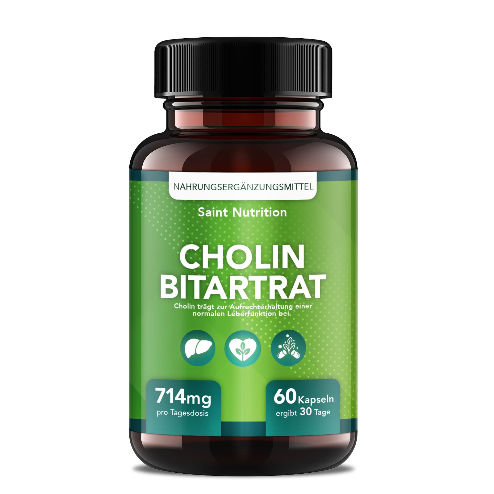 Saint Nutrition® Cholin Bitartrat | Ergänzung für Ihre Diät & Ziele beim Abnehmen