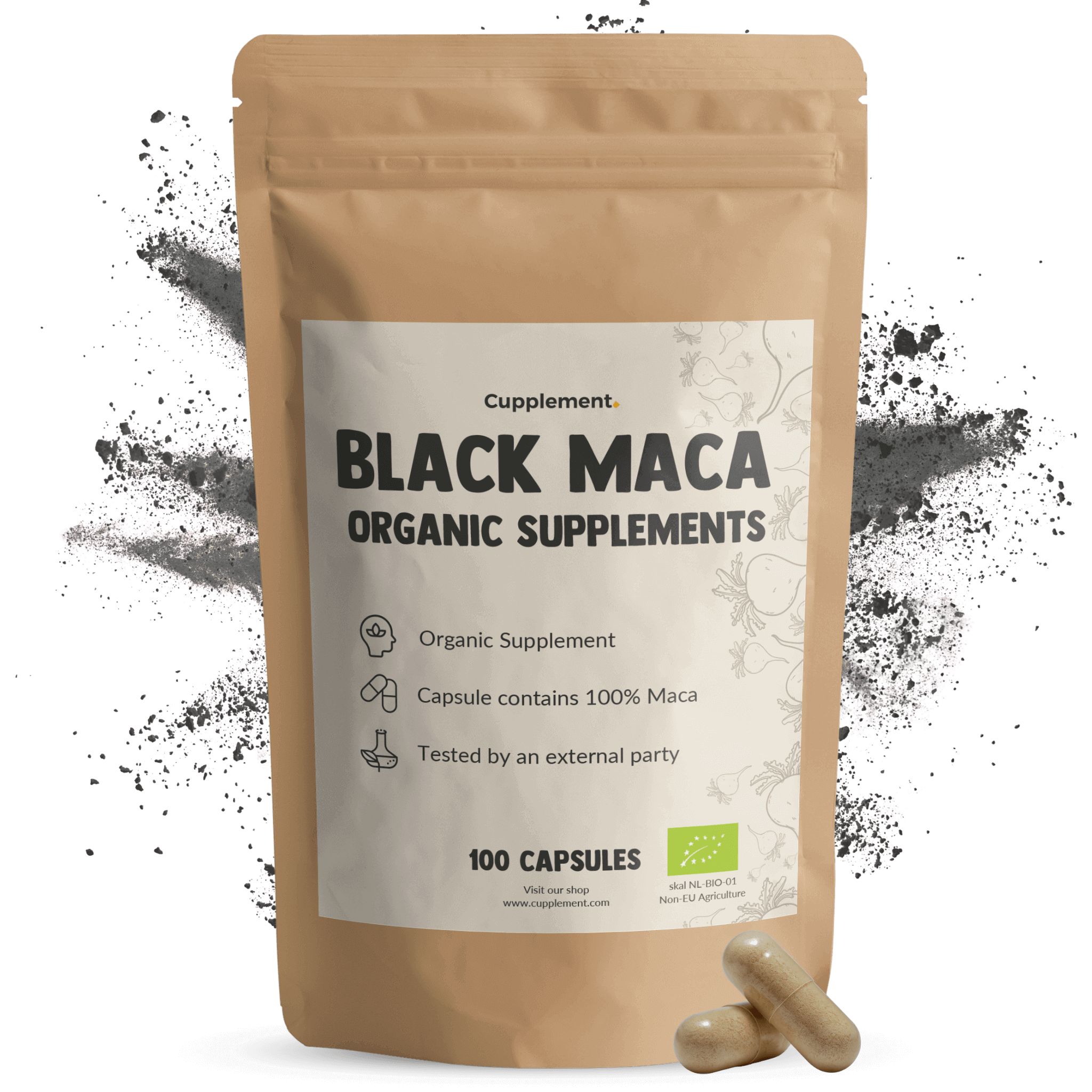 Cupplement® - Bio Maca Schwarz Kapseln 500 mg