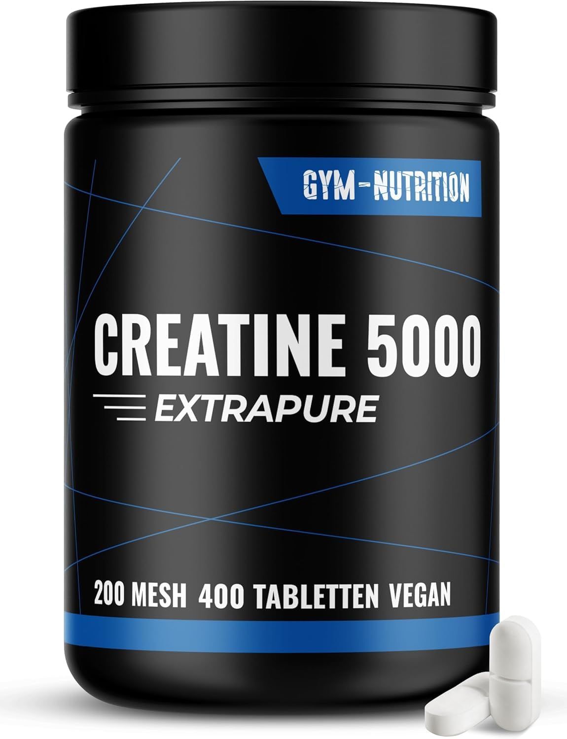 Gym Nutrition Creatin Giga Tabs Hochdosiert - 400 Tabletten - 200 Mesh Qualität - 80 Tage Vorrat