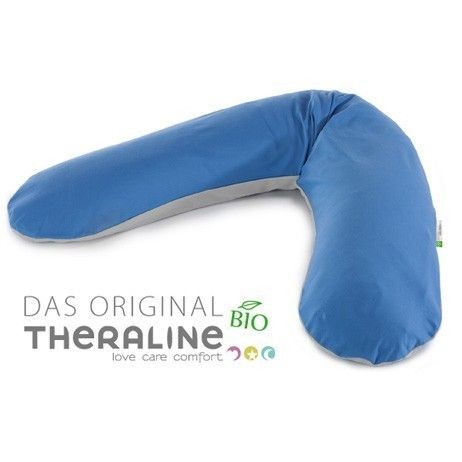 Theraline Original Stillkissen BIO Baumwolle mittelblau