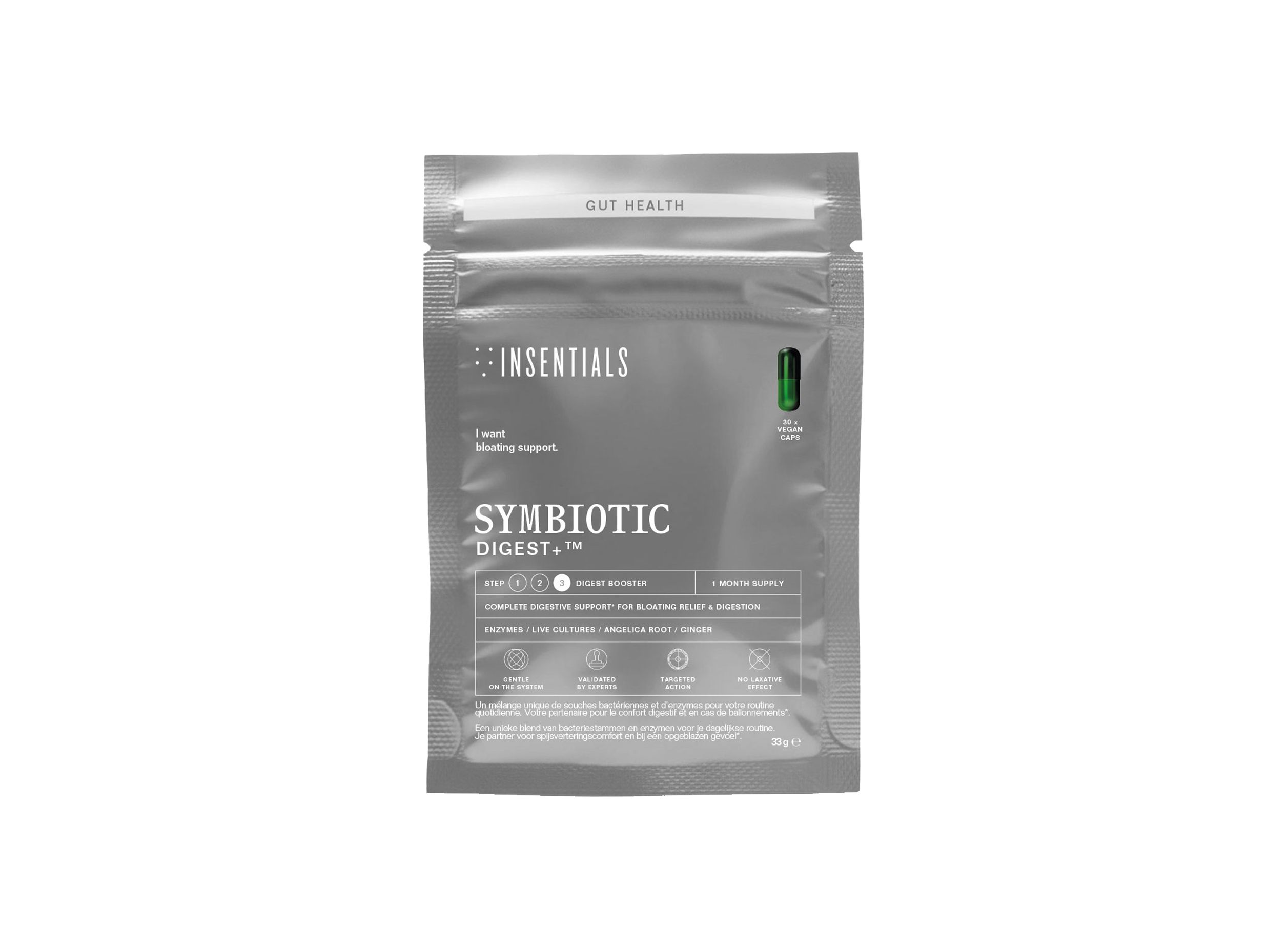 Insentials - Gut Day (Symbiotic Digest+™) - Unterstützung für Verdauung & Mikrobiom