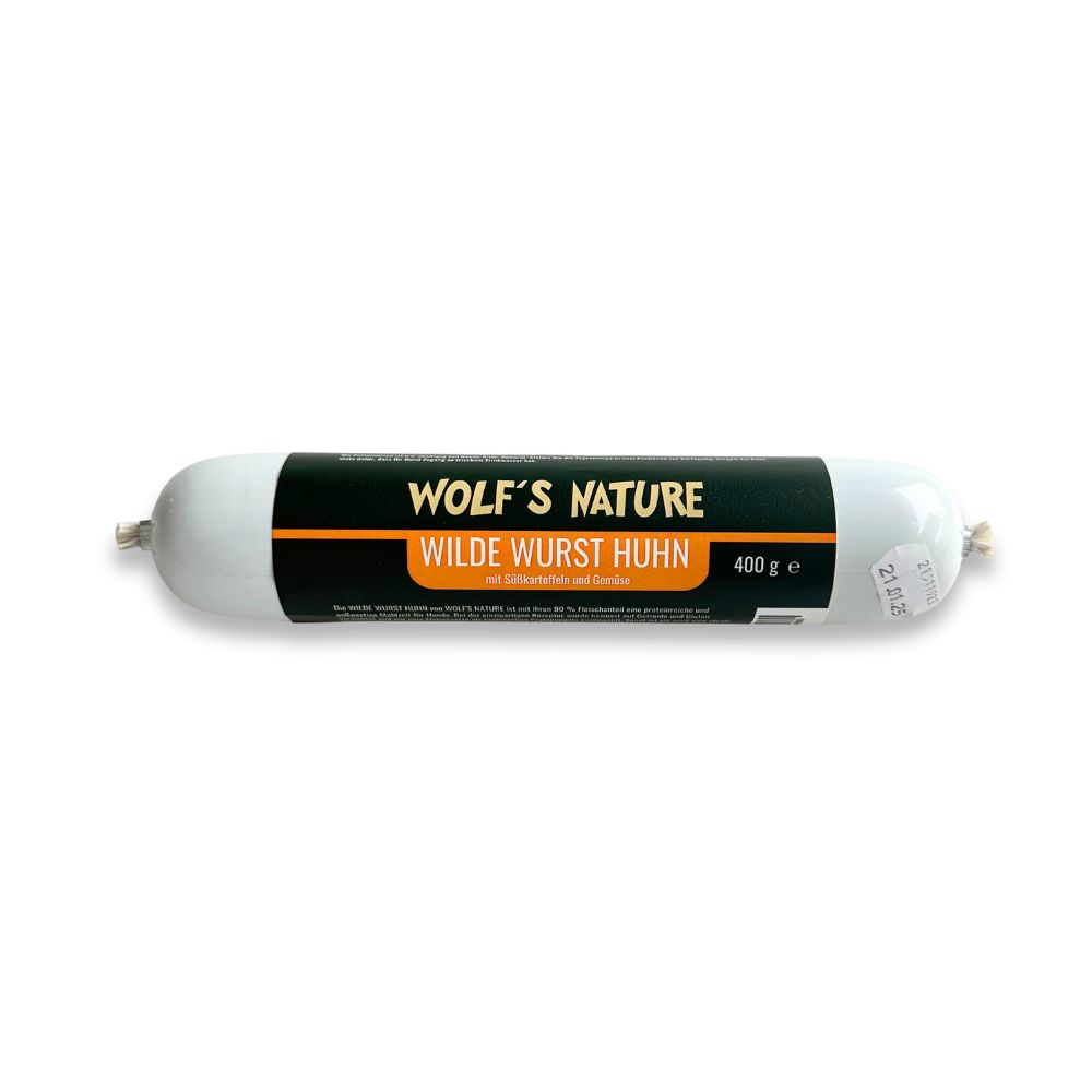 Wolf´s Nature ® Wilde Wurst Huhn für Hunde