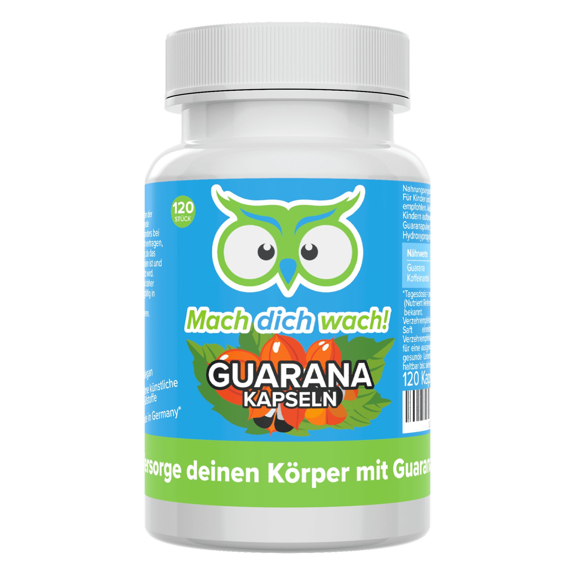 Guarana Kapseln - 100 mg Koffein - Mach dich wach!®