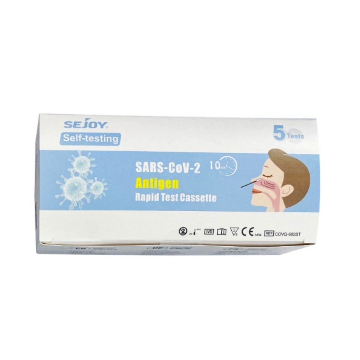Sejoy SARS-CoV-2 Antigen Selbsttest-Kit für Laien, Covid-19 - Corona Test + Gratis Nanovio FFP2