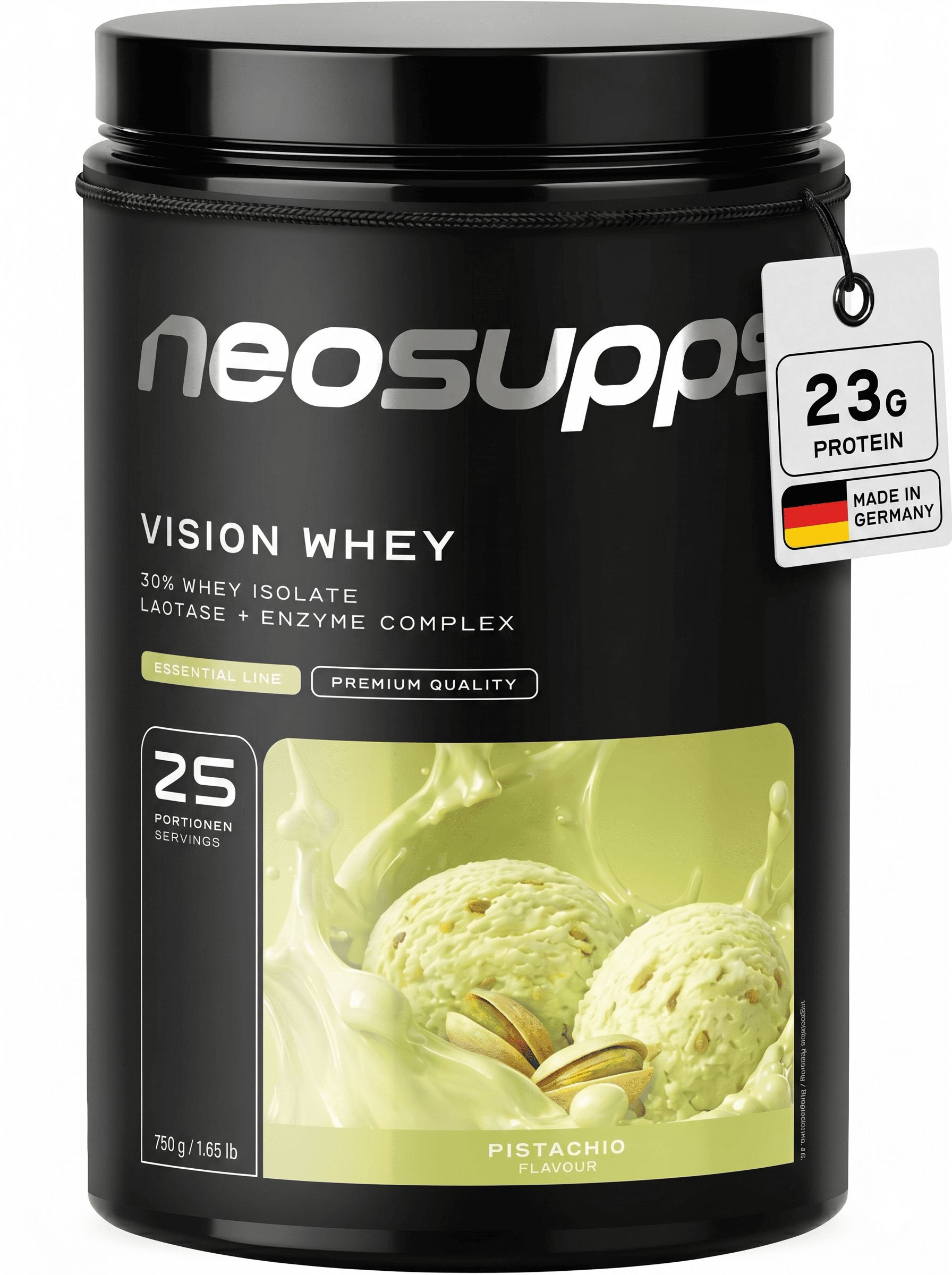 Neosupps Vision Whey Protein Pulver Pistachio, 750g, Protein Pulver für Proteinshakes