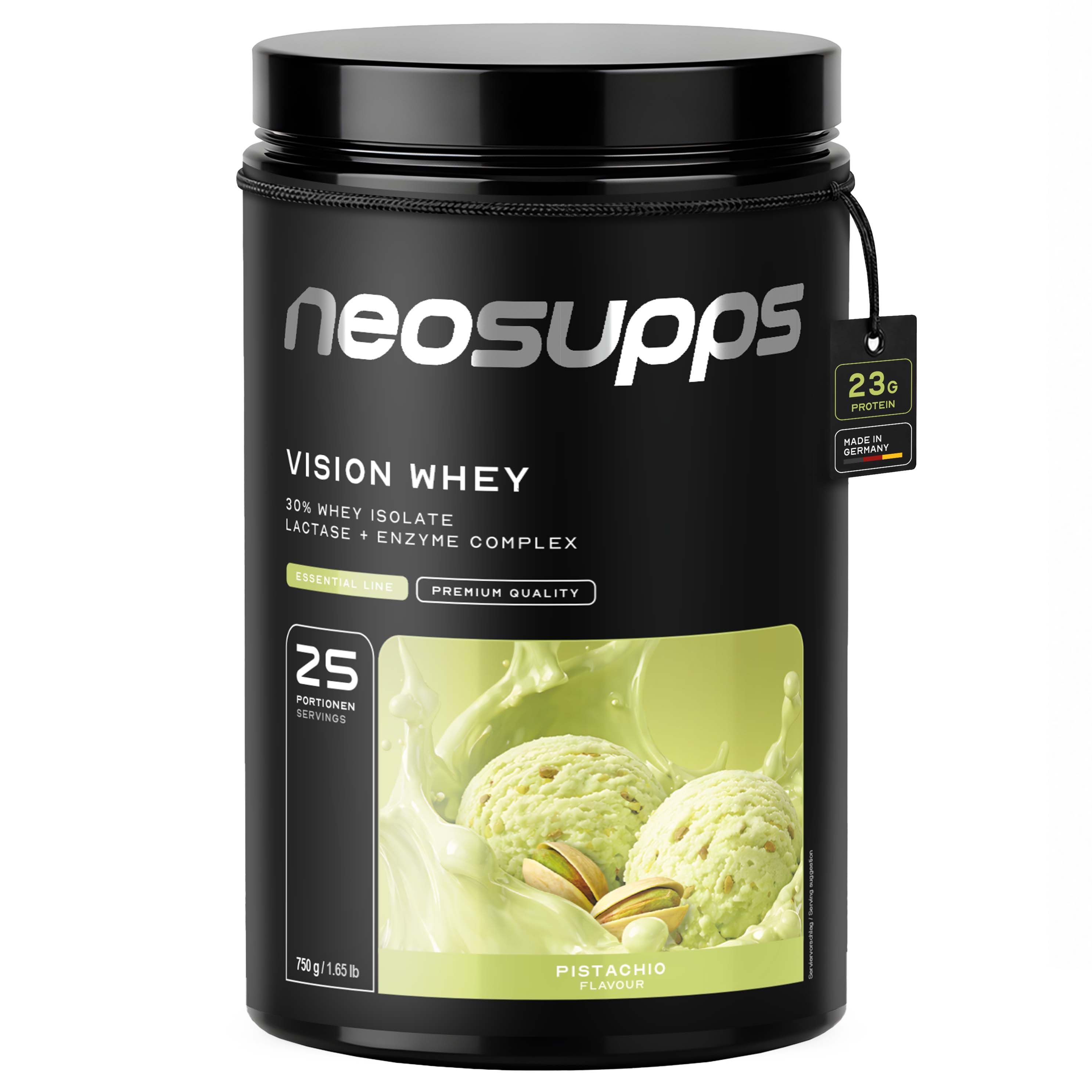 Neosupps Vision Whey Protein Pulver Pistachio, 750g, zum Abnehmen oder Muskelaufbau, Eiweiß
