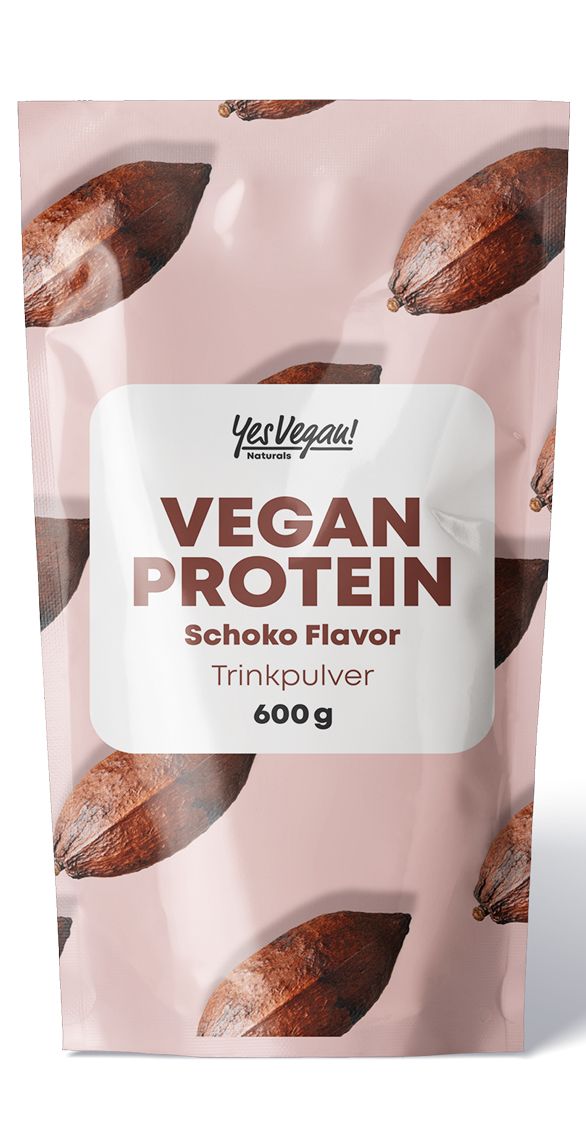 Veganes Proteinpulver Schokolade (600 g) - 18 g Protein, Erbsen Reis Hanf, Whey Alternative