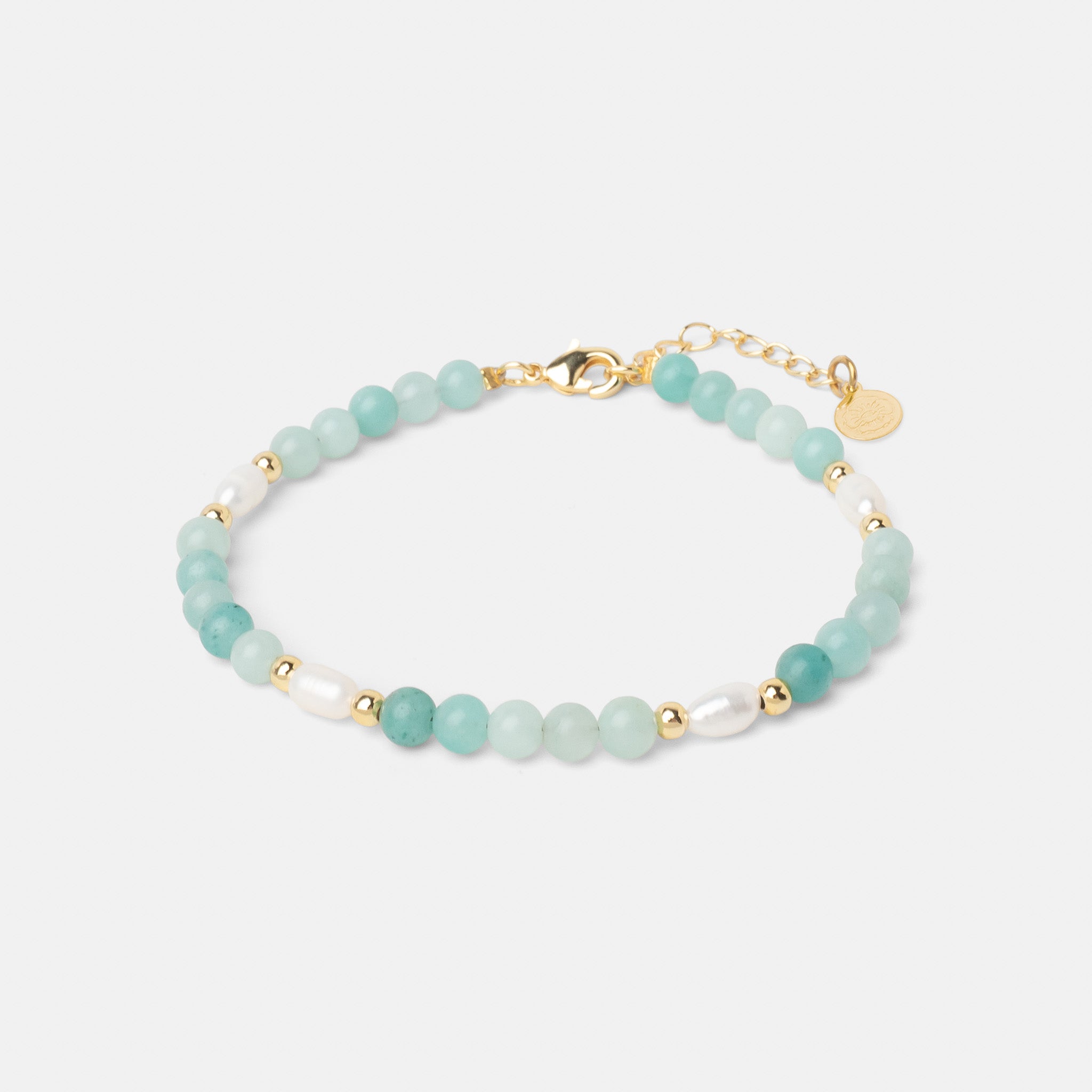 Armband Cosette mit Amazonit und Perlen