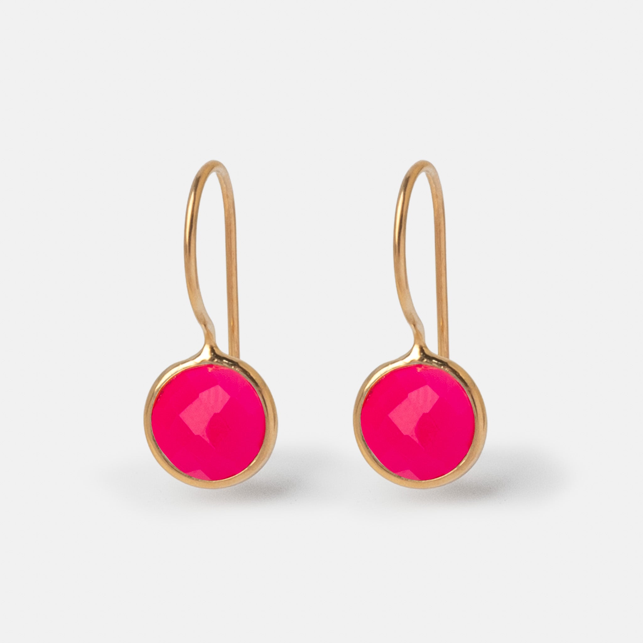 Ohrhänger Lille Hot Pink Chalcedon