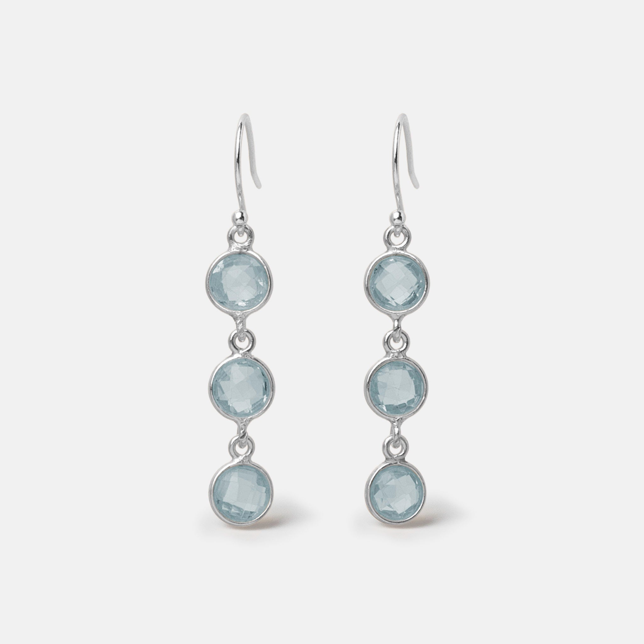 Ohrringe Charlotte Aquamarine Silber