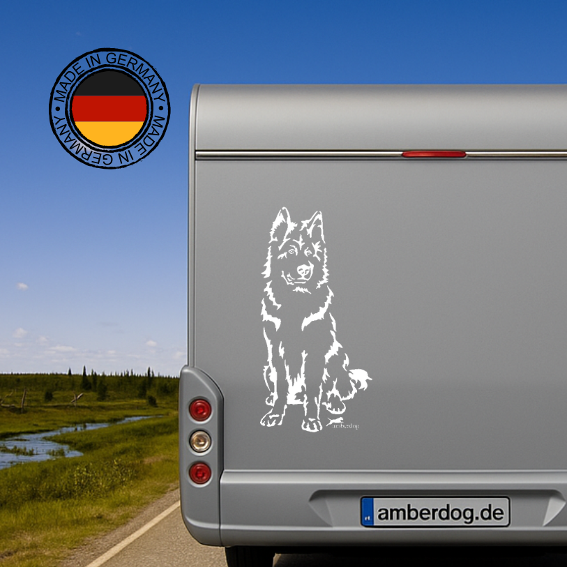 Altdeutscher Schäferhund Aufkleber & Wandtattoo | Ganzkörper-Motiv Auto, Wohnmobil, Fenster - H30cm / Schwarz
