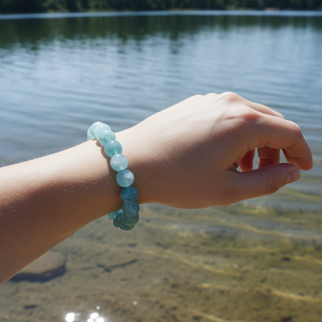 Edelstein Armband mit Aquamarin
