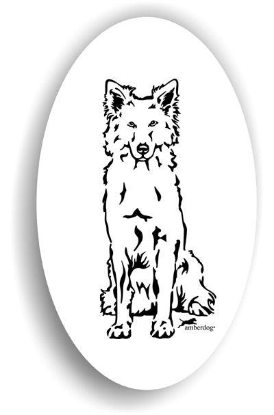 Berger Blanc Suisse Sticker Aufkleber