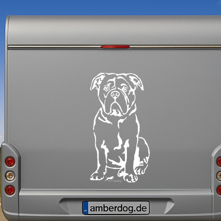 Continental Bulldogge Aufkleber & Wandtattoo | Auto, Wohnmobil, Fenster - H30cm / Schwarz