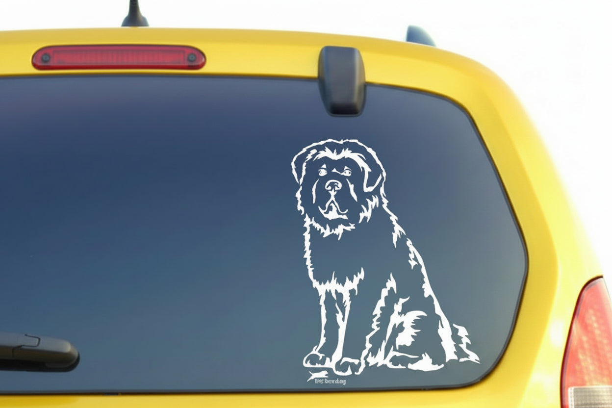 Do Khyi Tibet Dogge Aufkleber Auto, Wohnmobil & Wandtattoo - H20cm / Schwarz