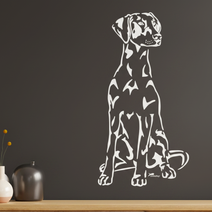 Dobermann Aufkleber & Wandtattoo | Auto, Wohnmobil, Fenster - H50cm / Schwarz