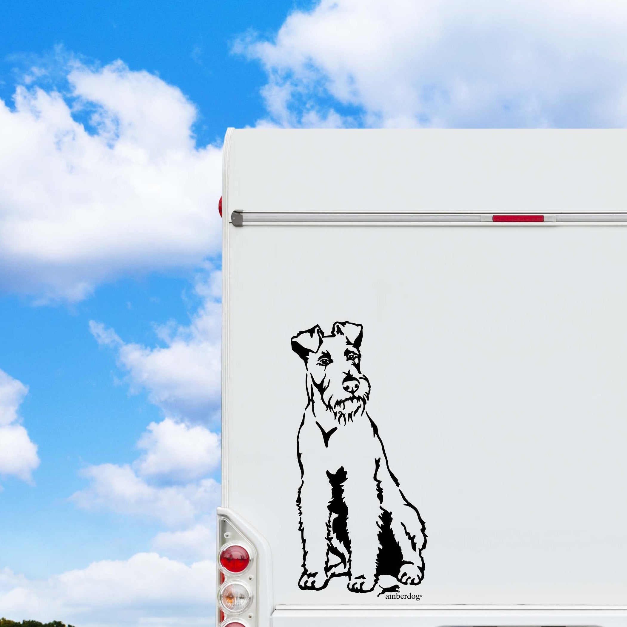 Irish Terrier Aufkleber & Wandtattoo | Auto, Wohnmobil, Fenster - H50cm / Weiß
