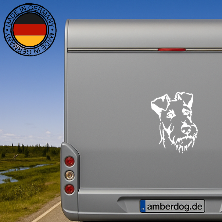 Irish Terrier Kopf Auto Wohnmobil Aufkleber I Wandtattoo - H30cm / Schwarz