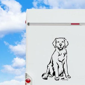 Golden Retriever Aufkleber & Wandtattoo | Ganzkörper-Motiv Auto, Wohnmobil, Fenster - H20cm / Schwarz