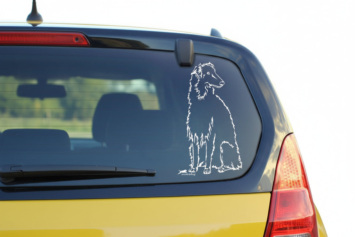 Barsoi Aufkleber Auto, Wohnmobil & Wandtattoo - H50cm / Weiß
