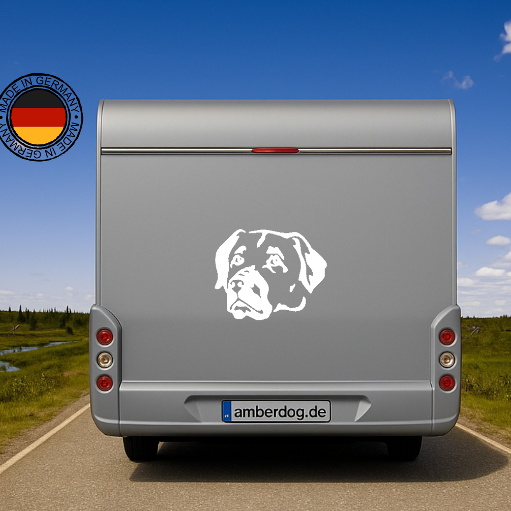 Kangal Kopf Auto Wohnmobil Aufkleber I Wandtattoo - H30cm / Weiß