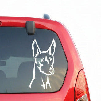 Peruanischer Nackthund Kopf Auto Wohnmobil Aufkleber I Wandtattoo - H50cm / Weiß