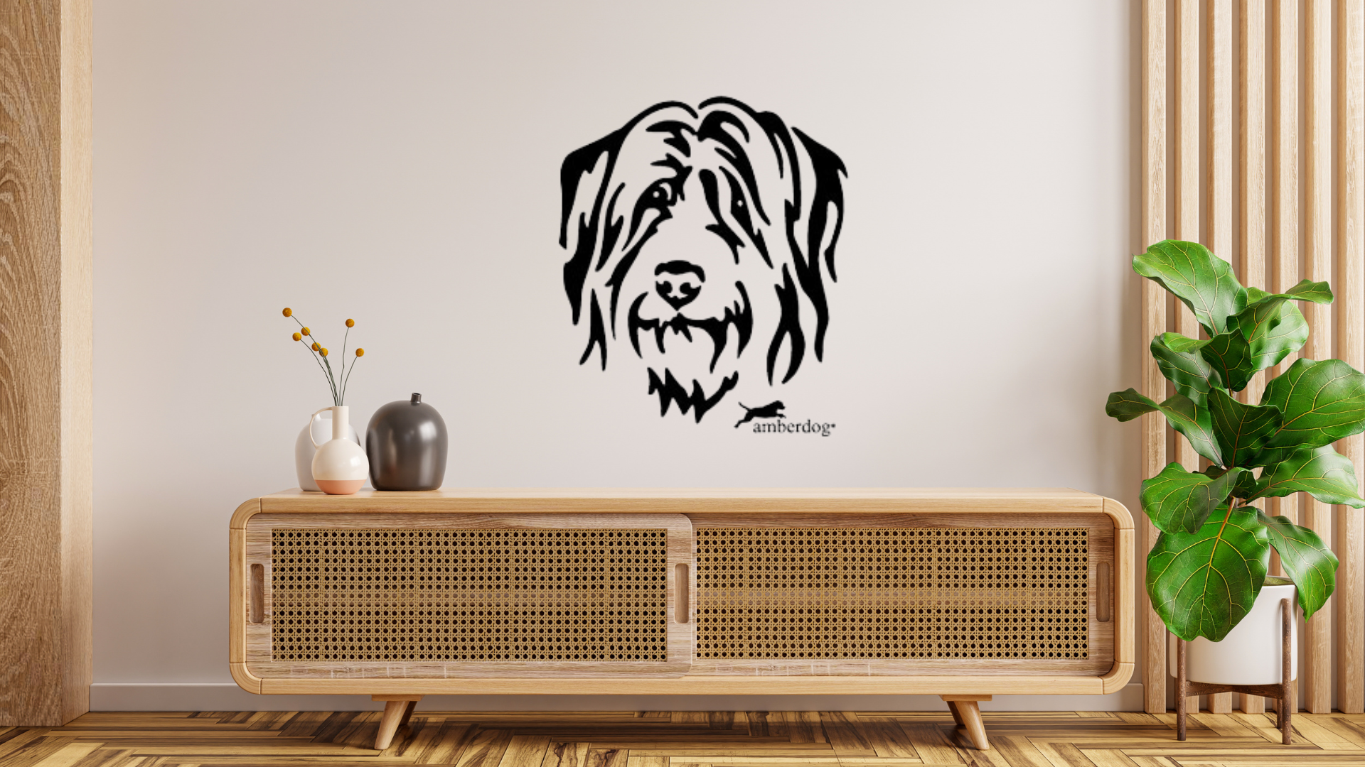 Wäller Kopf Aufkleber l Wandtattoo - 50cm / Schwarz