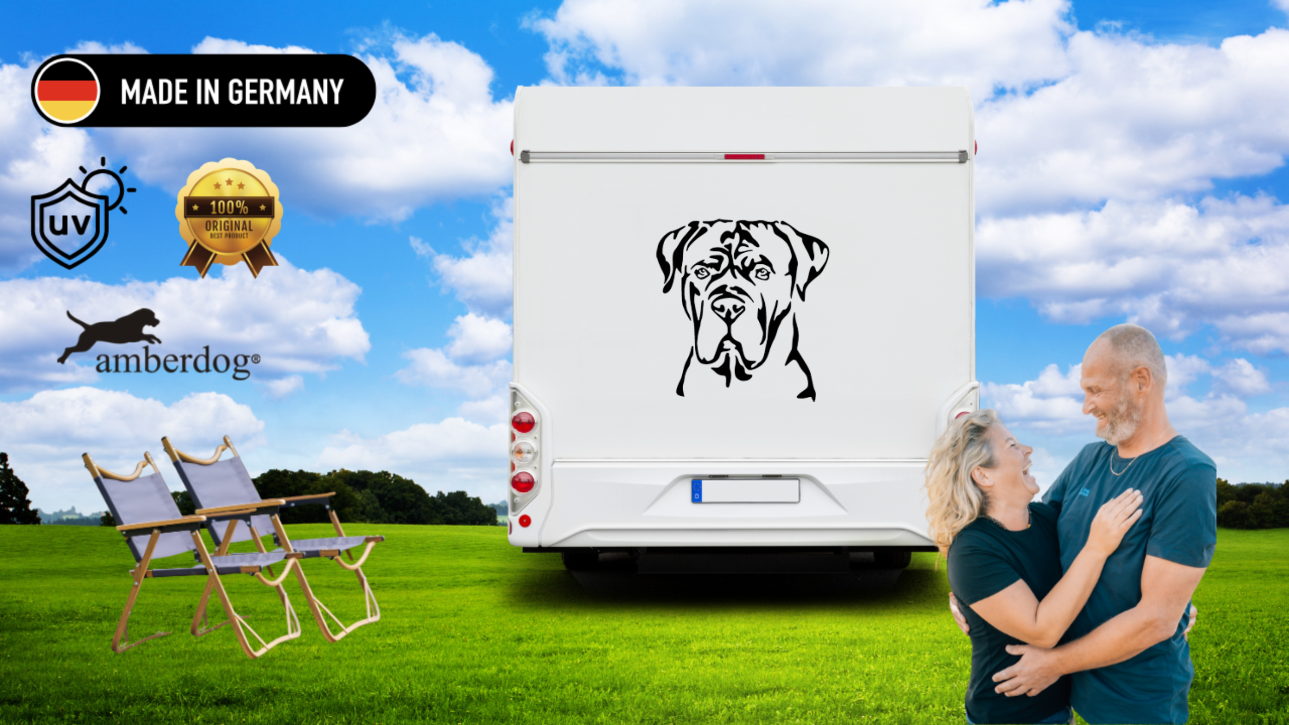 Cane Corso Kopf Auto Wohnmobil Aufkleber l Wandtattoo - H0cm / Weiß