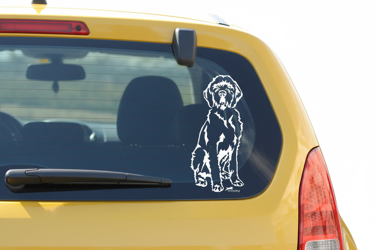 Magyar Vizsla Drahthaar Aufkleber Auto, Wohnmobil & Wandtattoo - H30cm / Weiß