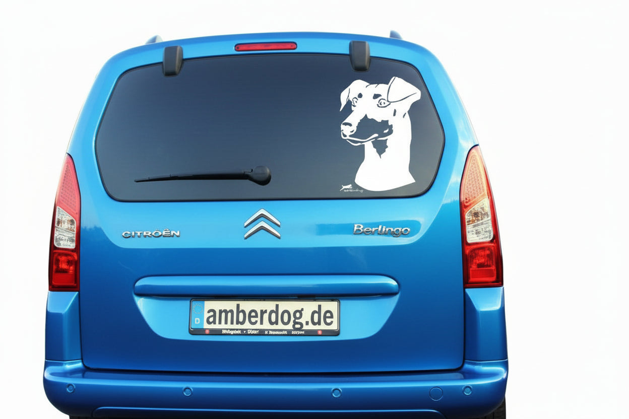 Manchester Terrier Autoaufkleber  I Wandtattoo - 50cm / Weiß