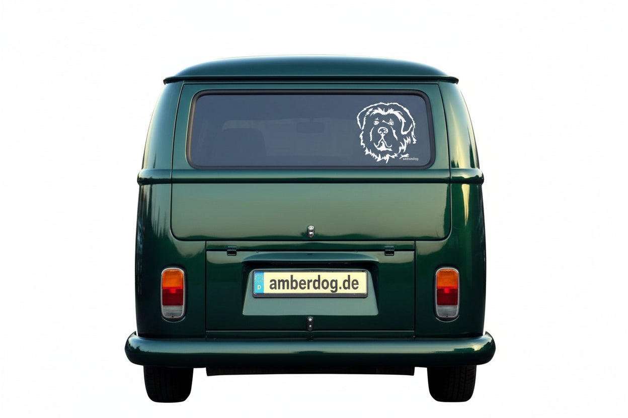 Do Khyi Tibet Dogge Kopf Auto Wohnmobil Aufkleber I Wandtattoo - H20cm / Weiß