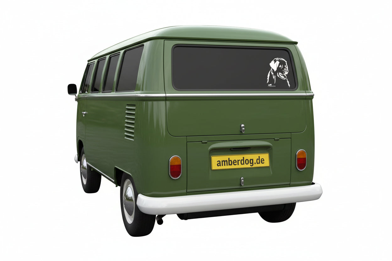 Tornjak Kopf Auto Wohnmobil Aufkleber  I Wandtattoo - H50cm / Schwarz