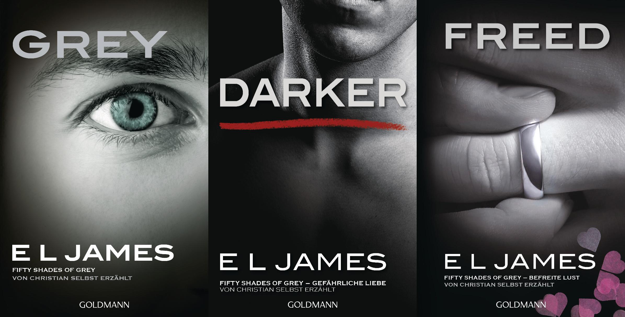Fifty Shades of Grey aus der Sicht von Christian Grey Band 1-3 plus 1 exklusives Postkartenset