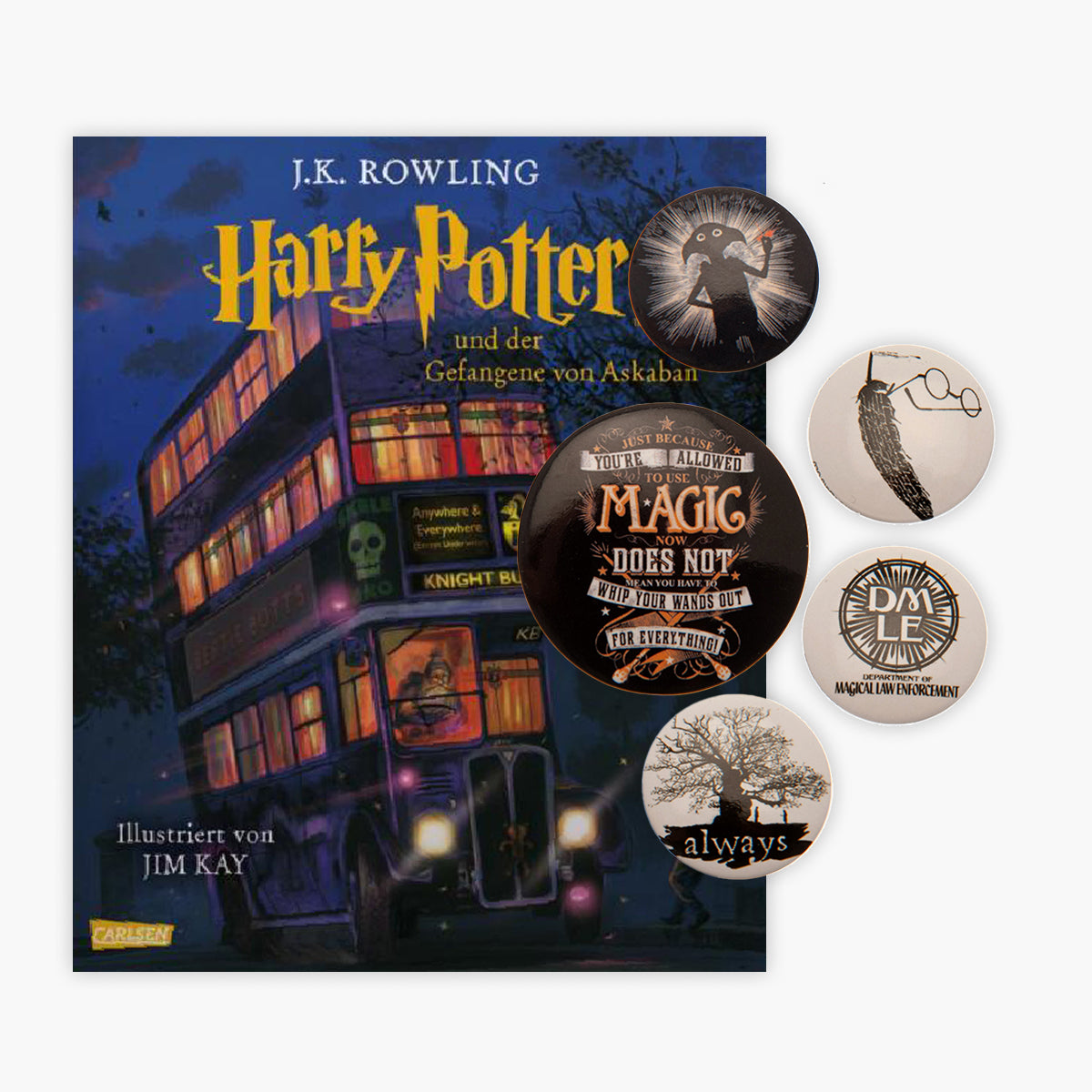 Harry Potter und der Gefangene von Askaban mit 1 Harry Potter Button