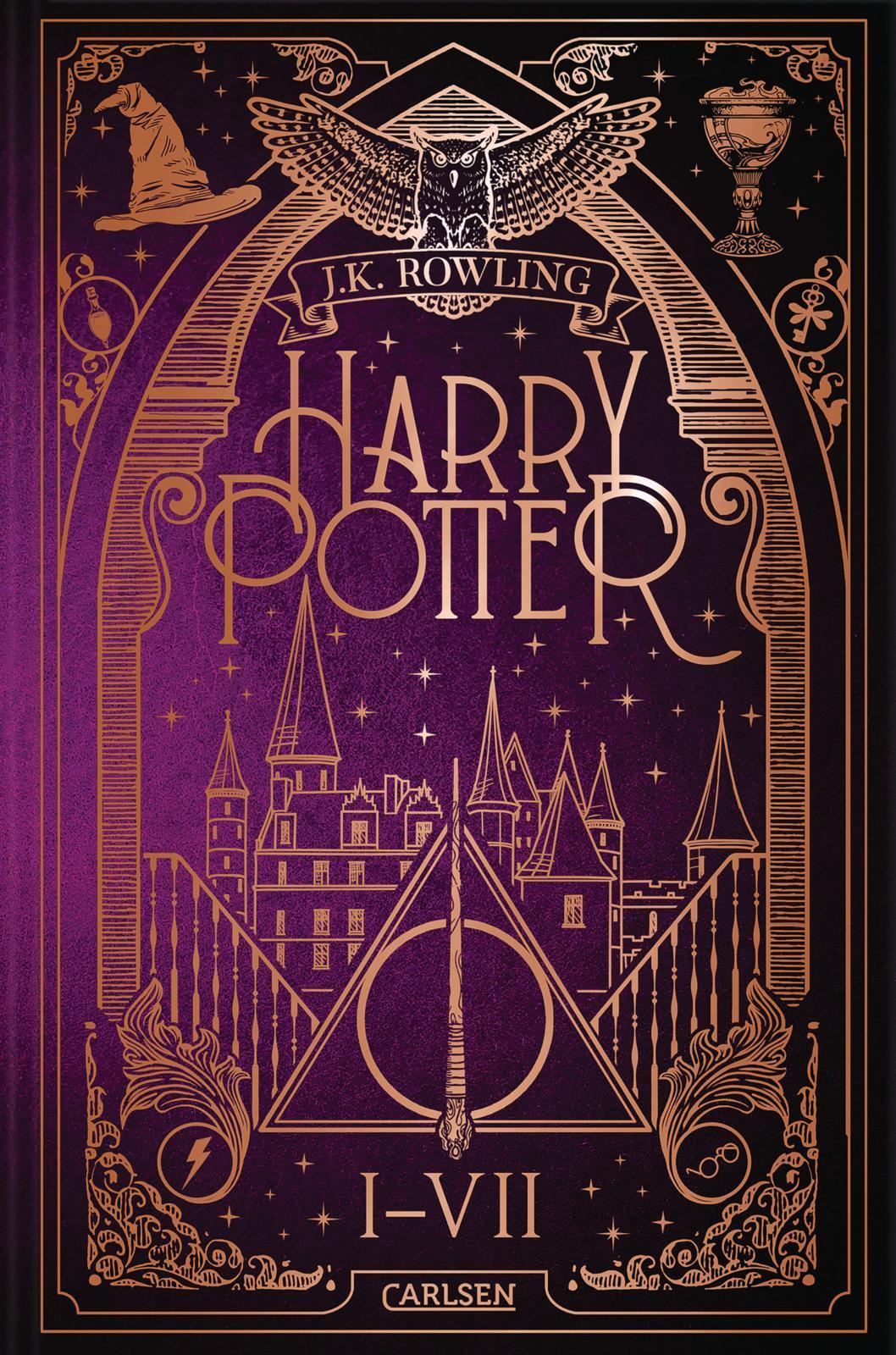 Harry Potter - Gesamtausgabe (Harry Potter): Alle sieben Bücher des modernen Kinderbuch-Klassikers ungekürzt in einem hochwertigen Sammelband mit Bronzeprägung und Lesebändchen