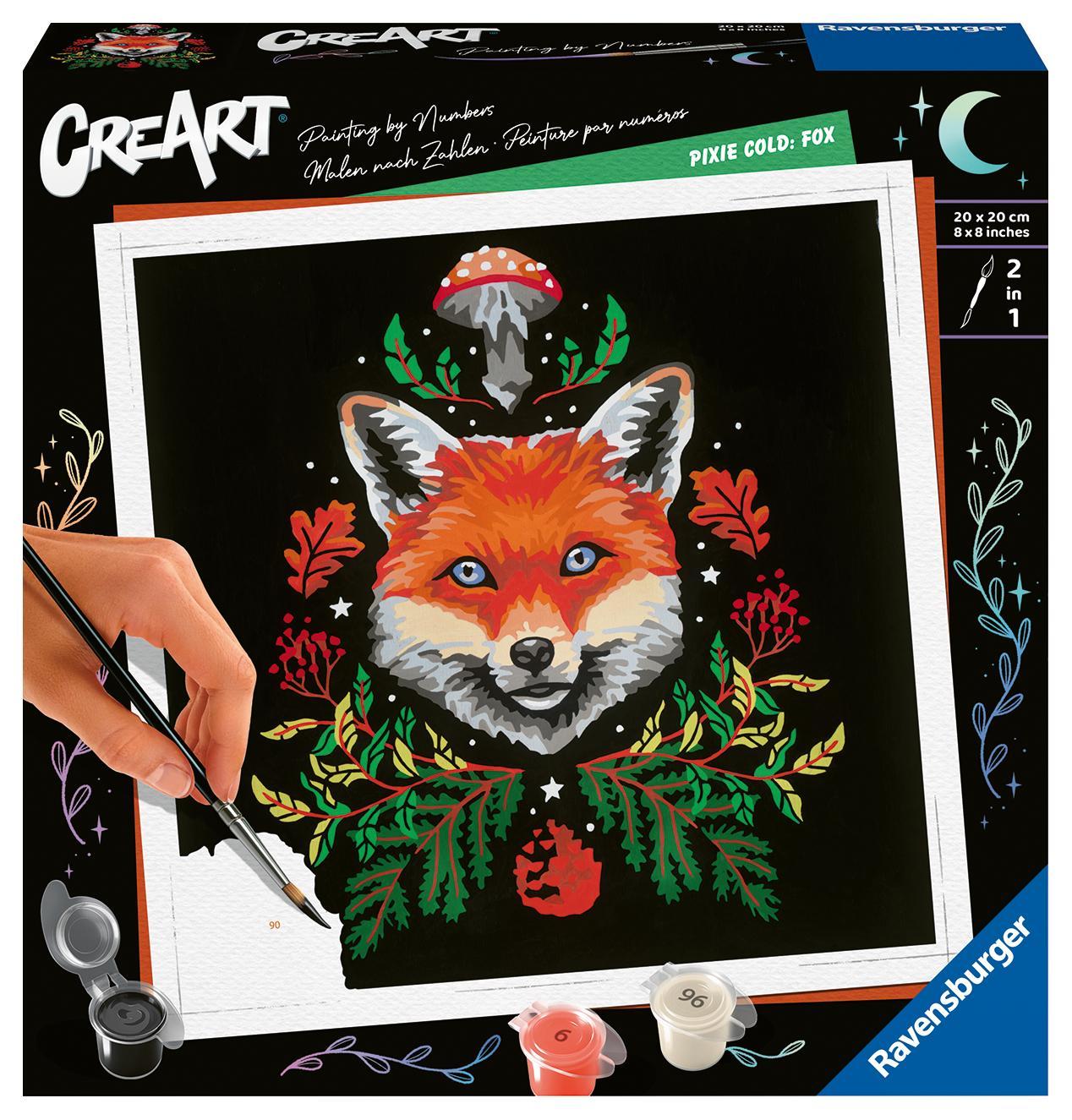 Ravensburger CreArt - Malen nach Zahlen 23511 - Pixie Cold: Fox - ab 12 Jahren