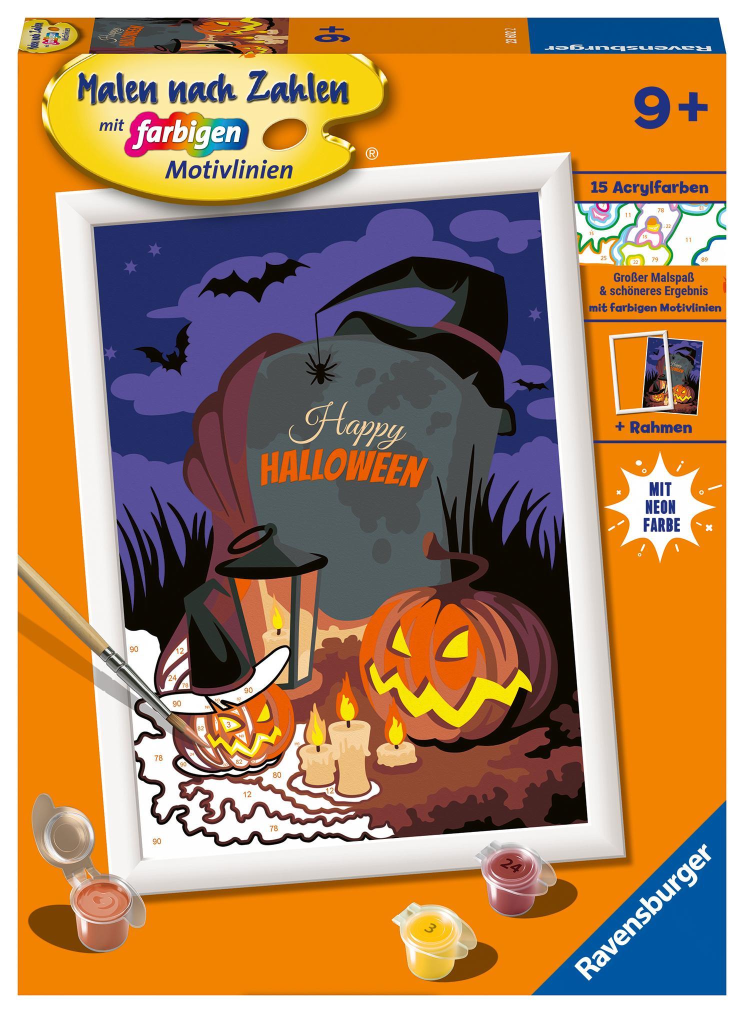 CreArt, Malen nach Zahlen Kinder - Halloween Mood