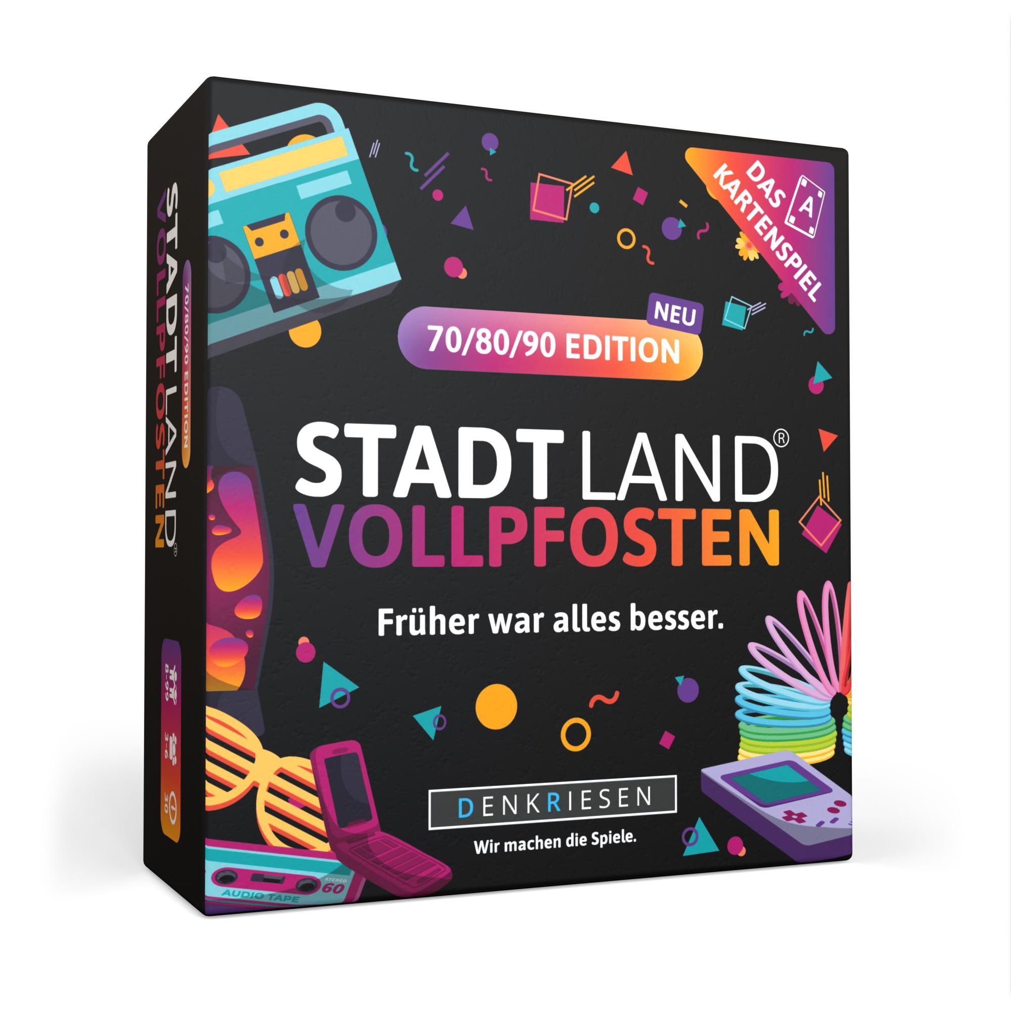 Stadt Land Vollpfosten® - Das Kartenspiel: 70/80/90 Edition 'Früher war alles besser.'