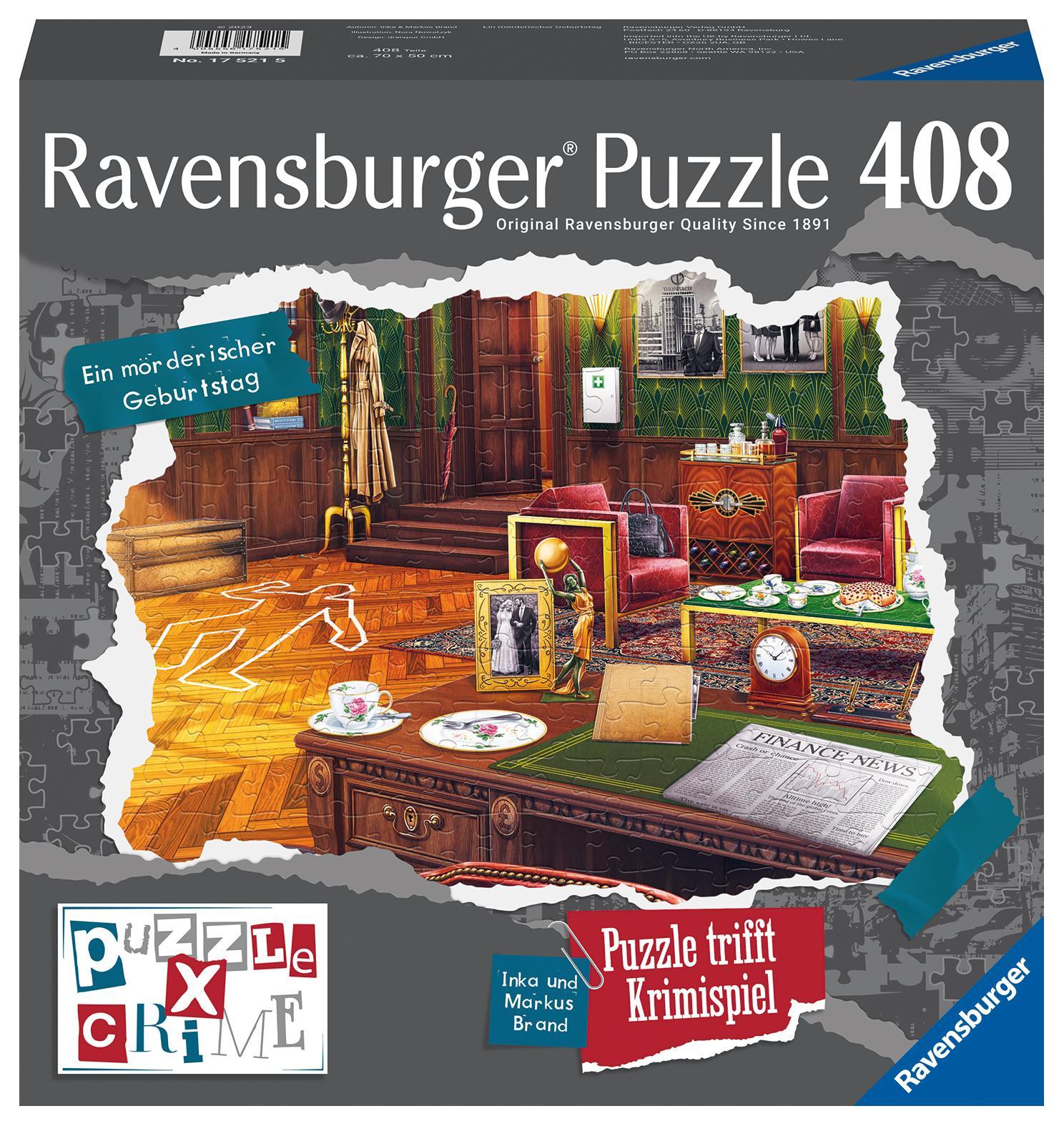 Puzzle X Crime 408 Teile - Ein mörderischer Geburtstag