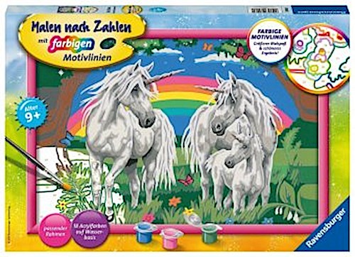 CreArt, Malen nach Zahlen Kinder - Fabelhafte Einhornwelt
