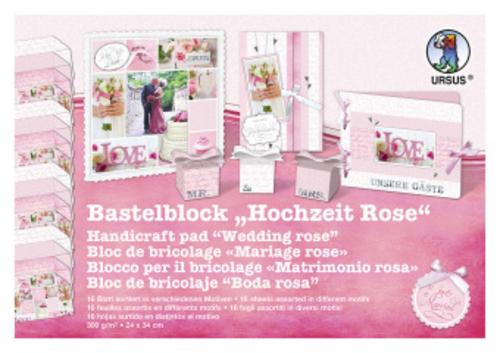 URSUS Bastelblock 'Hochzeit Rose'