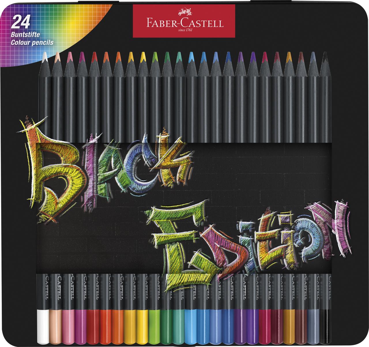 Faber-Castell Buntstifte Black Edition 24er Metalletui