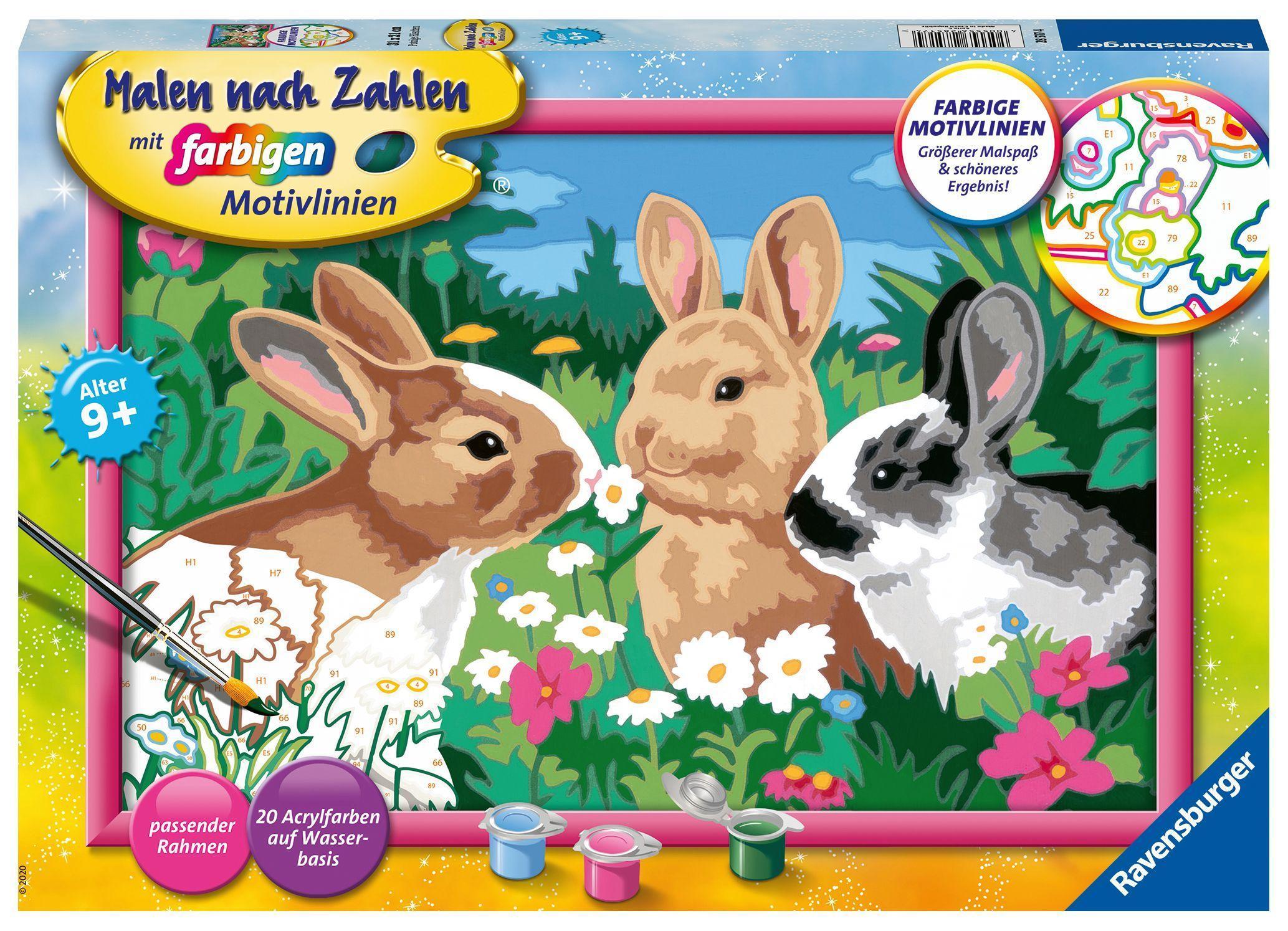 Malen nach Zahlen CreArt - Putzige Häschen