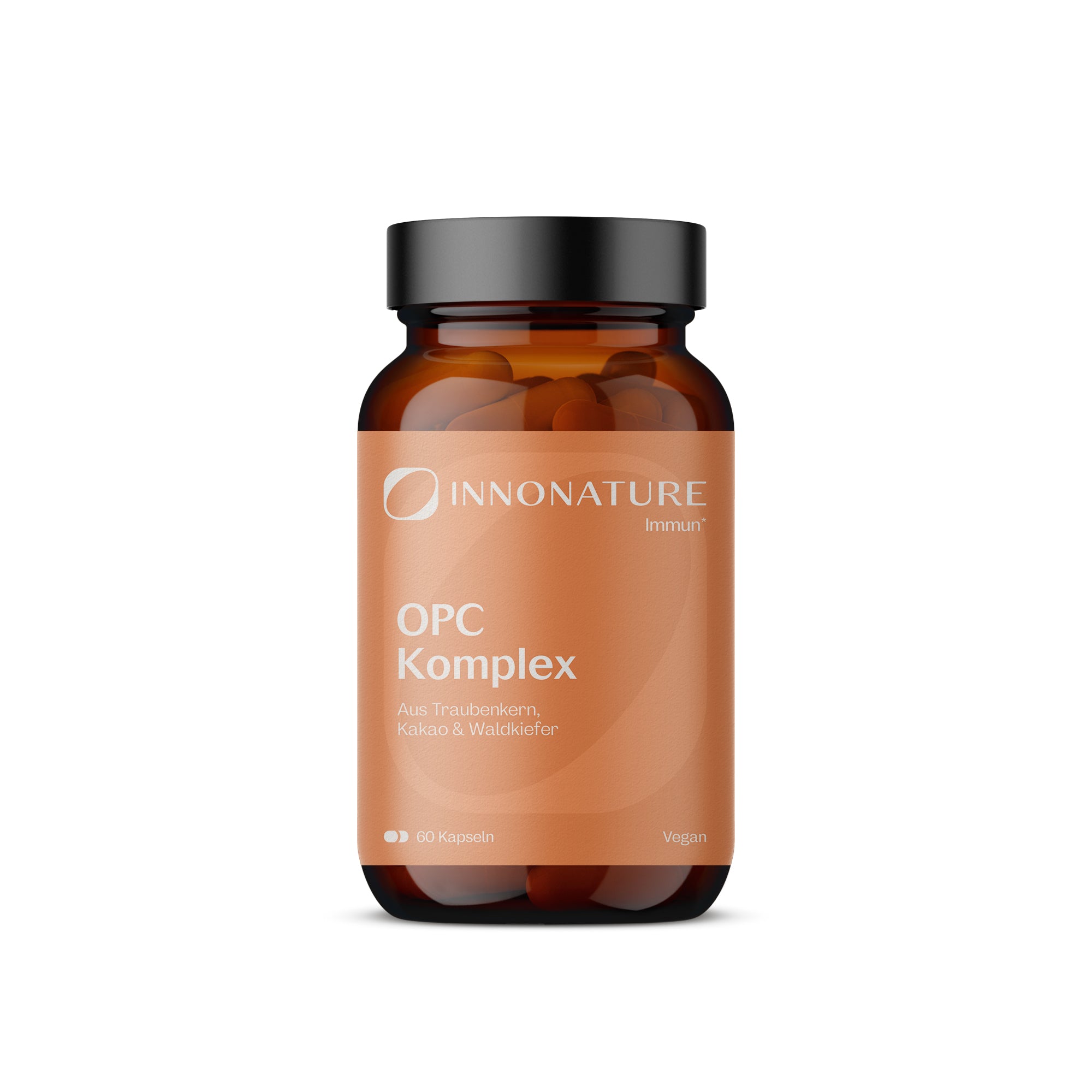 OPC Komplex Kapseln (Oligomere Proanthocyanidine) | Traubenkern + Waldkiefer + Kakao | 100% natürliche Inhaltsstoffe und vegan | 60 Kapseln