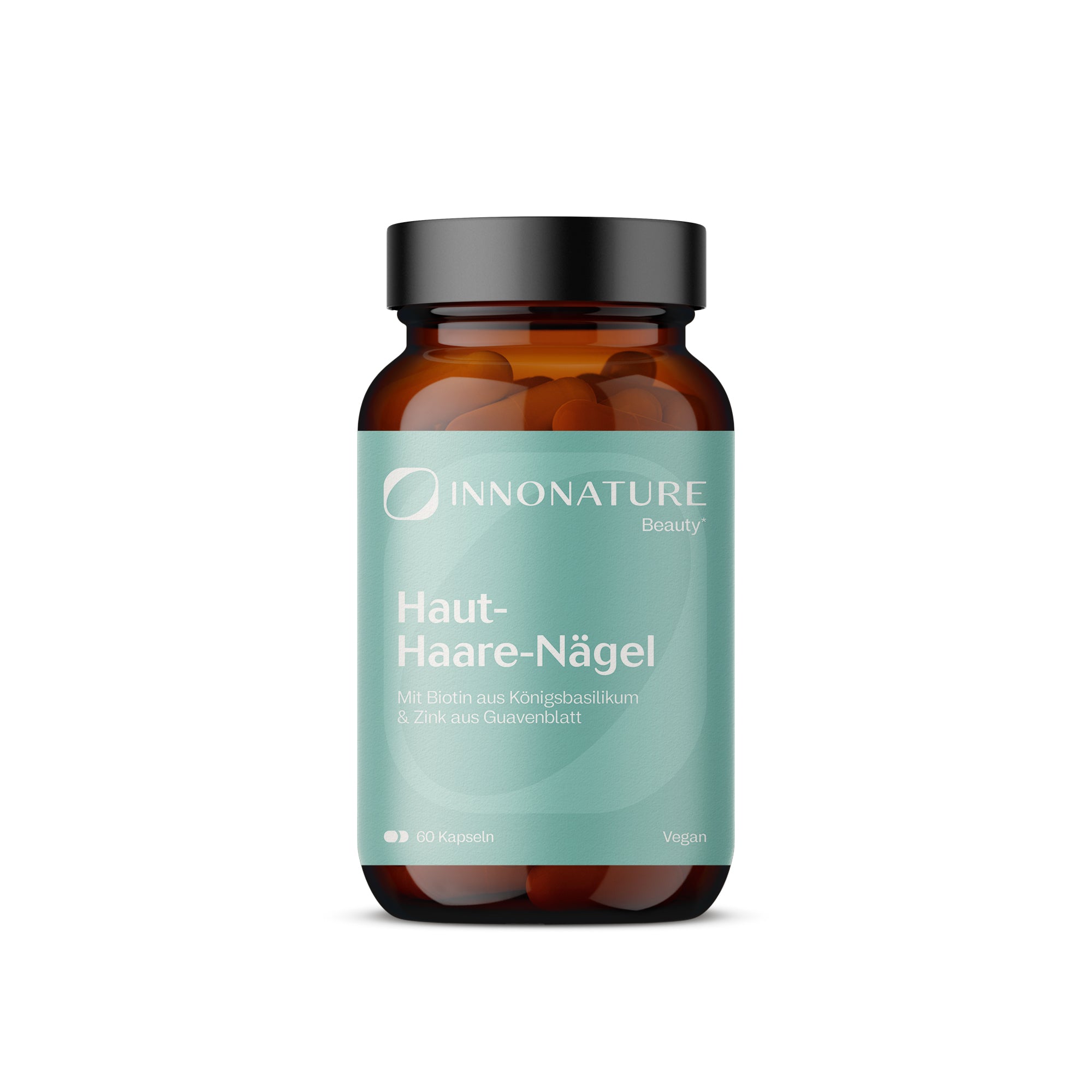 InnoRefill Haut Haare Nägel Kapseln (Nachfüllbeutel) mit Biotin, Zink, Vitamin E, Hyaluronsäure | 100% natürliche Inhaltsstoffe und vegan | 60 Kapseln