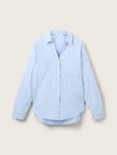 TOM TAILOR Damen Bluse mit Brusttaschen, blau, Meliert, Gr. 36