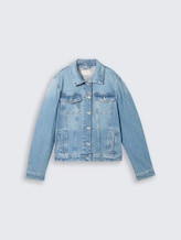TOM TAILOR Damen Jeansjacke mit recycelter Baumwolle, blau, Uni, Gr. XL