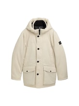 TOM TAILOR Herren Arctic Parka mit abnehmbarer Kapuze, beige, Uni, Gr. M